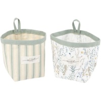 Cesto di tessuto con manico per appendere 10 x 10 x 13 cm - 1 unità