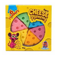 Caramelle gommose colorate a forma di formaggio - 6 pezzi