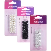 Bottoni con perle di vetro da 1,2 cm - Hobby & Crafting Fun - 15 pz.