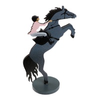 Centrotavola con cavallo di 8 x 3 x 7,5 cm
