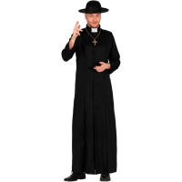 Costume da prete nero per uomo