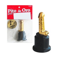 Mini trofeo con pene d'oro - 1 pz.