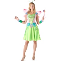 Costume da fata rosa e verde per donna