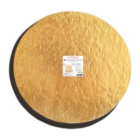 Base per torta rotonda da 30 cm oro e nero - Scrapcooking - 4 unità