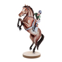 Centrotavola con cavallo e cavaliere 12 x 7,5 x 20 cm