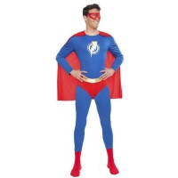 Costume da supereroe con fulmine per uomo