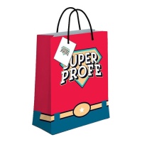 Borsa regalo Super profe 32 x 26 x 10 cm - 1 unità