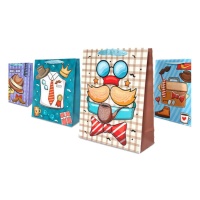 Borsa regalo di 40 x 31 x 12 cm di Uomo con baffi - 1 unità