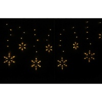 Tenda a fiocco di neve con 138 fiocchi di neve bianchi a led