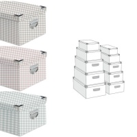 Scatola rettangolare Vichy - 10 unità