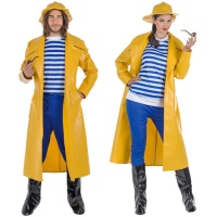 Costume da capitano pescatore giallo per adulti