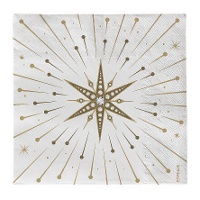 Tovaglioli 16,5 x 16,5 cm con Stella Bianca - 30 pezzi