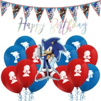 Decorazione per feste e compleanni a tema Sonic