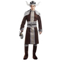 Costume da vichingo marrone e grigio per uomo
