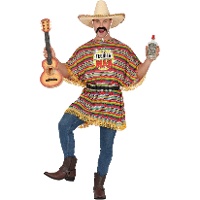 Costume da uomo Tequila Man con poncho