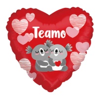 Palloncino cuore I love you con koala 43 cm