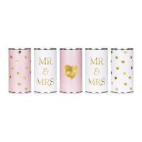 Lattine per auto Mr & Mrs - 5 pezzi