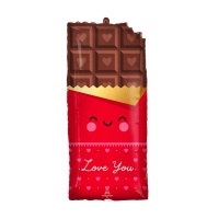 I Love You messaggio barra di cioccolato silhouette palloncino 71 x 33 cm - Anagramma