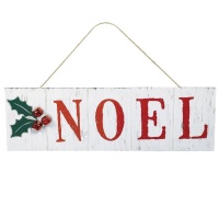 Cartello in legno Noel da 17,5 x 24,5 cm