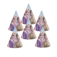 Cappelli Frozen lilla - 6 pz.