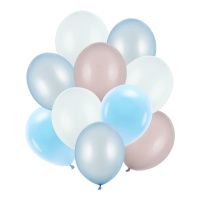 Palloncini in lattice da 27 a 30 cm blu - 10 pz.