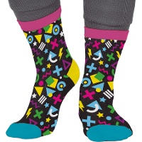 Calzini neri anni '80 per adulti - 1 paio