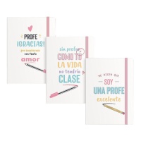 Quaderno per insegnanti con messaggio 10,5 x 14,5 cm - Dcasa - 1 pz.