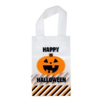 Borsette Happy Halloween con manico da 13 x 8 x 20 cm - Wilton - 10 unità