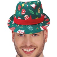 Cappello di Natale verde da gangster