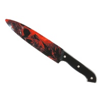 Coltello con teschio rosso di 31 cm