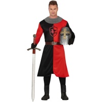 Costume da guerriero medievale rosso per uomo
