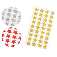 Etichette adesive 3D stelle glitterate da 1,8 cm - 36 unità