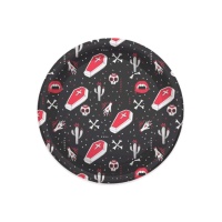 Piatti vampiro notte di sangue da 23 cm - 6 unità
