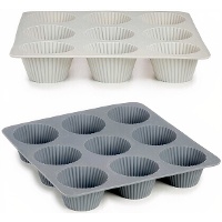 Stampo in silicone per muffin 22 x 22 x 3 cm assortito - 9 cavità