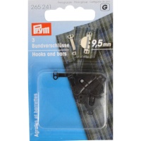 Clip per pantaloni e gonne 9,5 mm nero opaco - Prym - 3 pz.