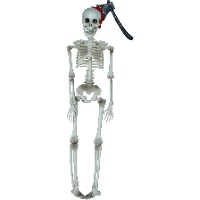 Ciondolo scheletro con ascia di 40 cm