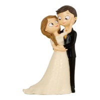 Figura per torta nuziale di sposi innamorati 21cm