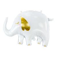 Palloncino silhouette elefante bianco da 61 x 46 cm - PartyDeco