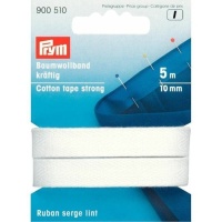 Nastro di cotone resistente da 1 cm bianco - Prym - 5 m