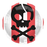 Palloncino con teschio pirata da 45 cm