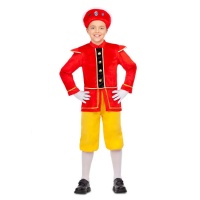 Costume paggio reale rosso da bambino