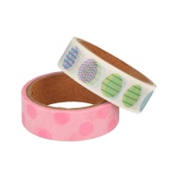 Washi tape decorato uova di Pasqua 5 m - 2 pezzi