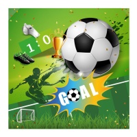 Tovaglioli da calcio GOAL 16,5 x 16,5 cm - 30 pezzi.