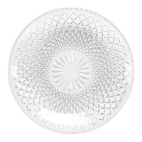 Piatto da 19,8 cm in vetro inciso per dessert