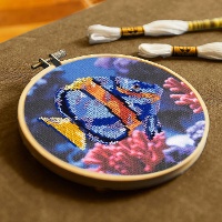 Kit per punto croce - Pesce di Joanna Hateley - DMC
