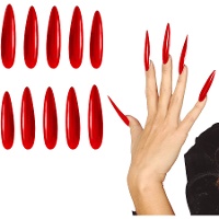 Unghie finte lunghe rosse - 12 unità