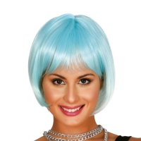 Parrucca blu turchese