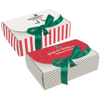 Scatola regalo elfo natalizio con fiocco - 1 unità