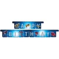 Ghirlanda Transformers Happy Birthday 3m