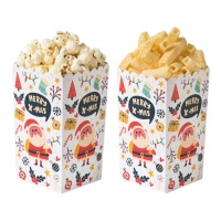 Scatola per popcorn di Natale - 6 pezzi.